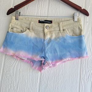 BDG super shortie low rise tie dye shorts